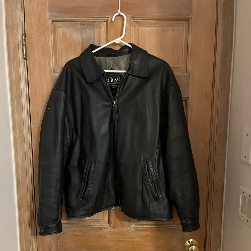 Vintage leather jacket.